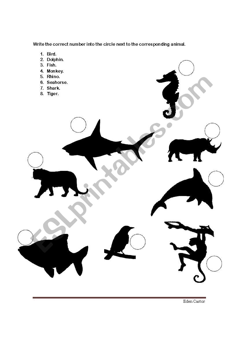 Wild Animals worksheet