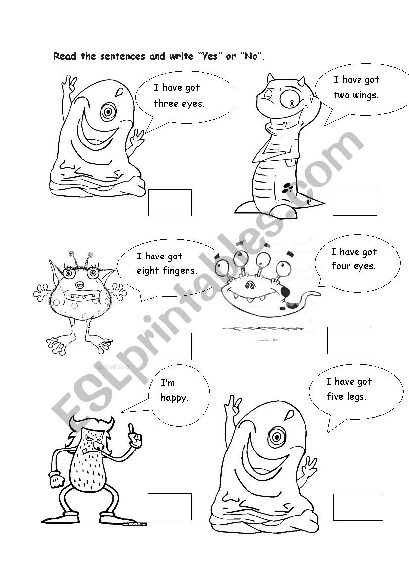 body parts worksheet