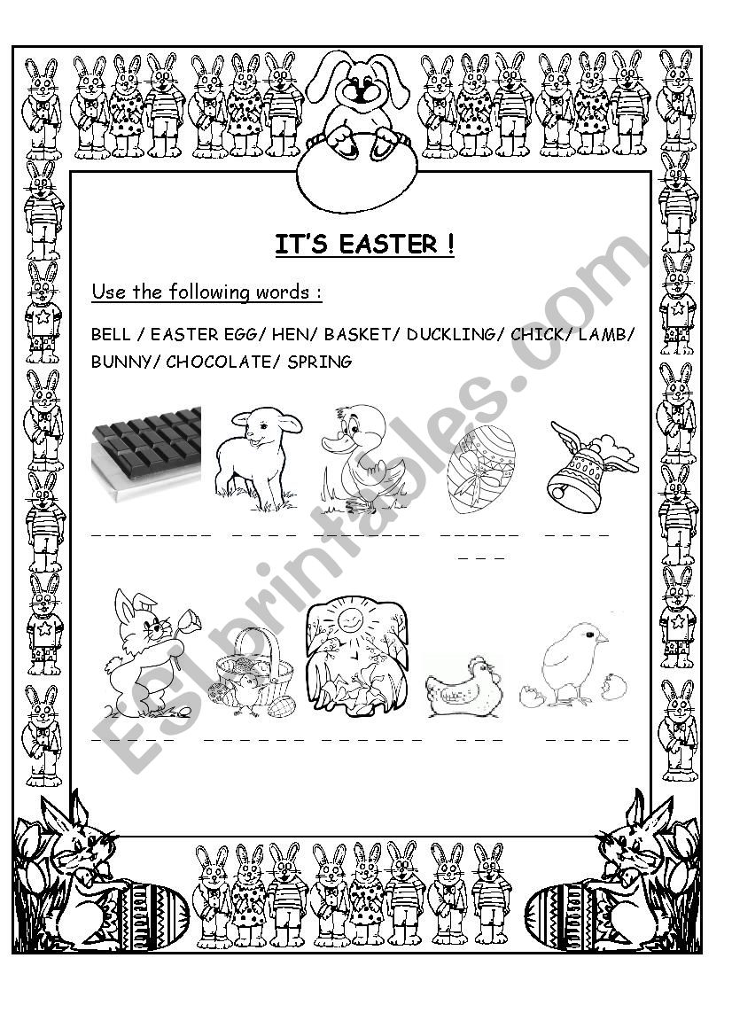 Its easter worksheet