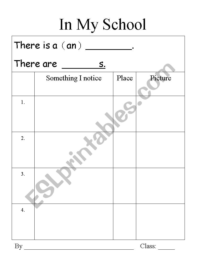 There is, There are worksheet