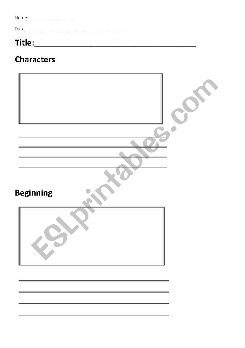 Learning to write a story template