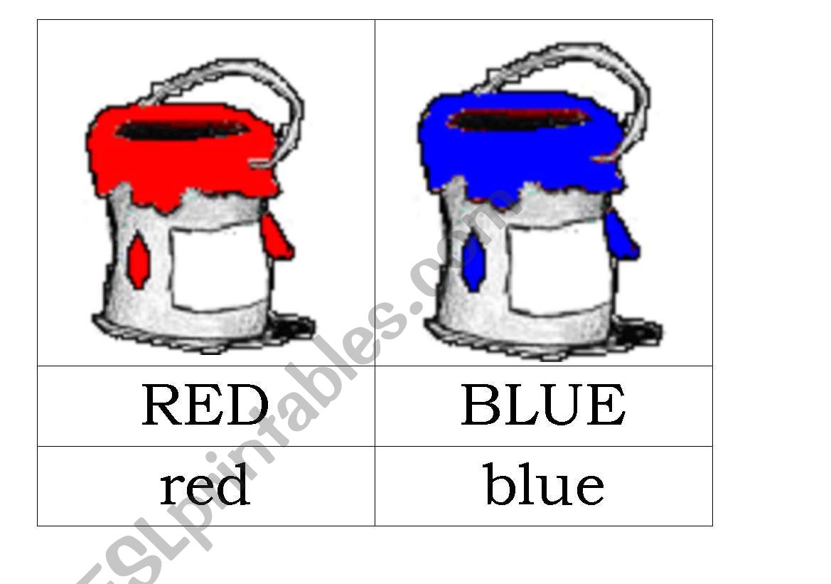 FLASHCARDS COLOURS worksheet