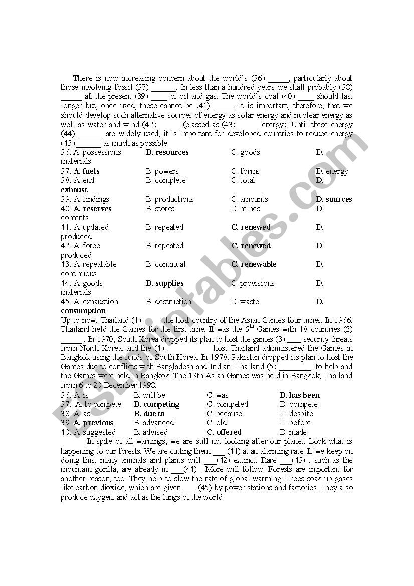 15 minutes test worksheet