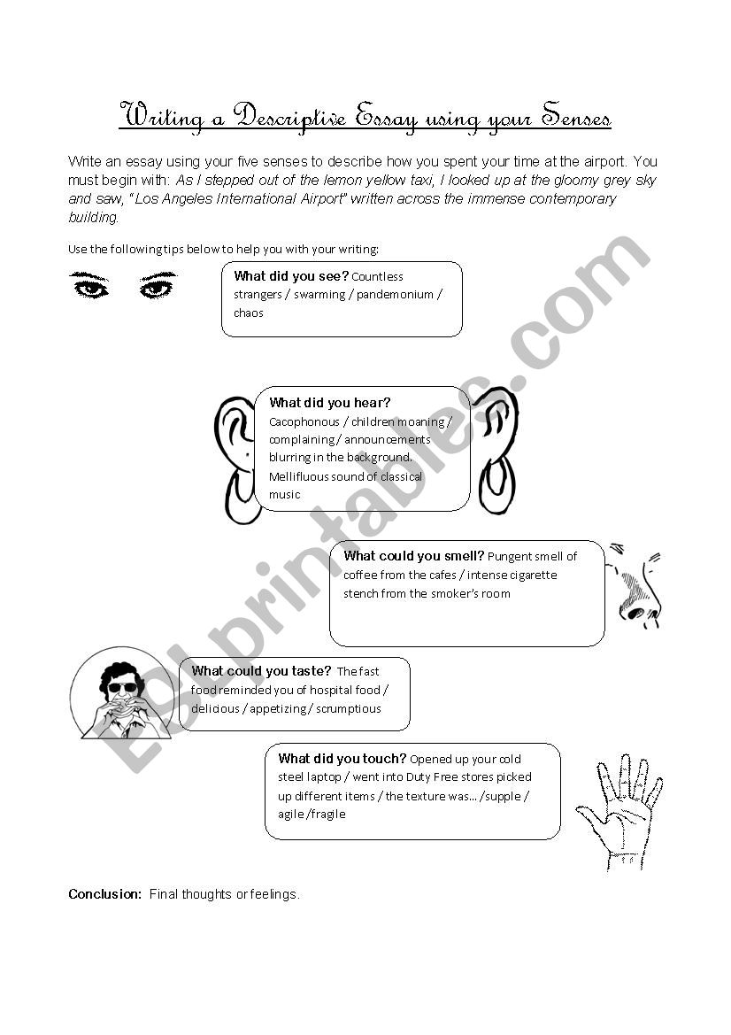 Descriptive Essay using your senses