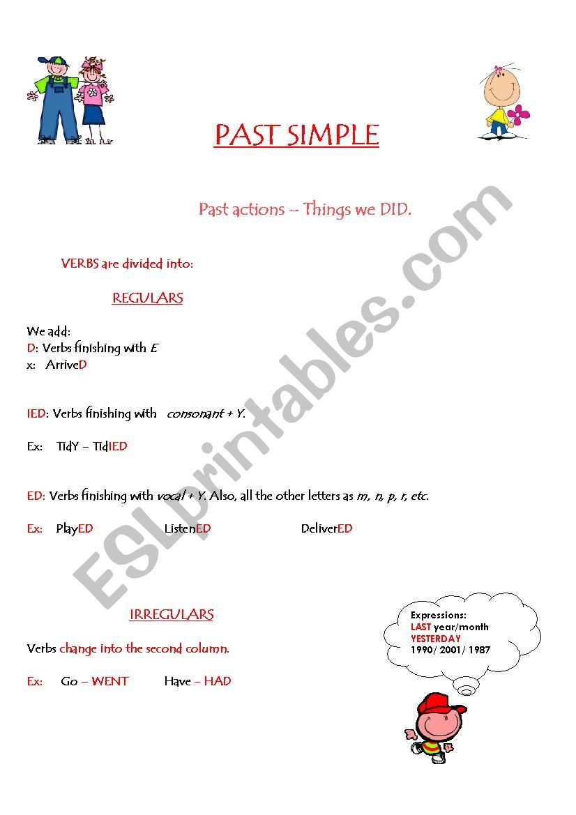 Past Simple Structure worksheet