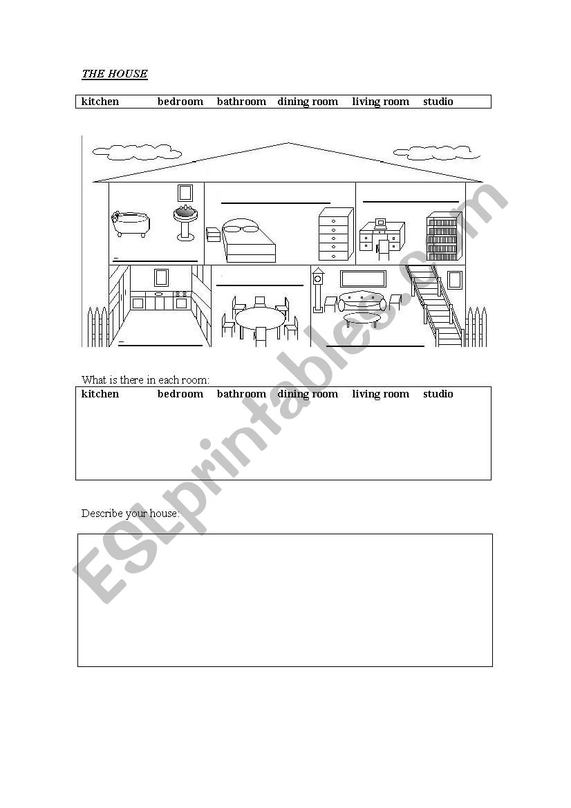 THE HOUSE  worksheet