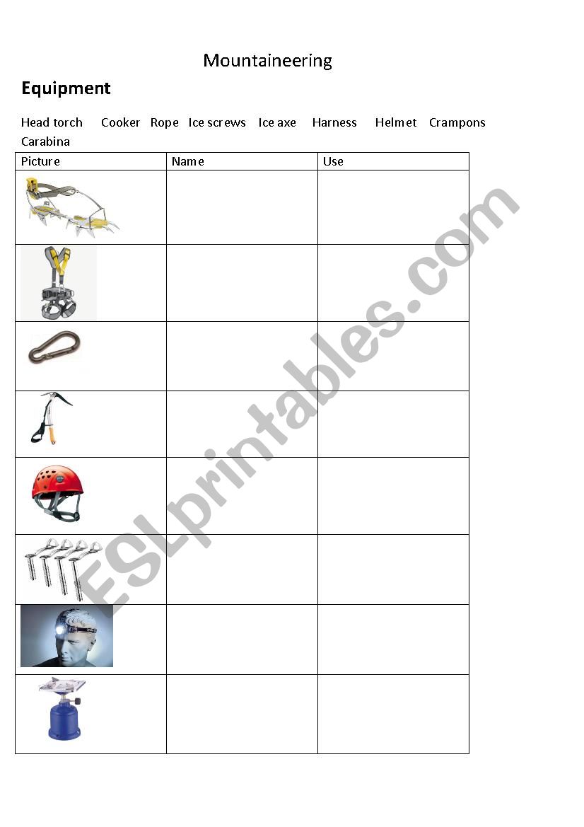 Touching the Void unit worksheet