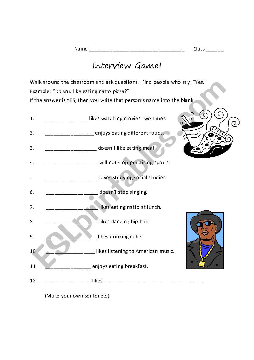 3rd person singular interview game