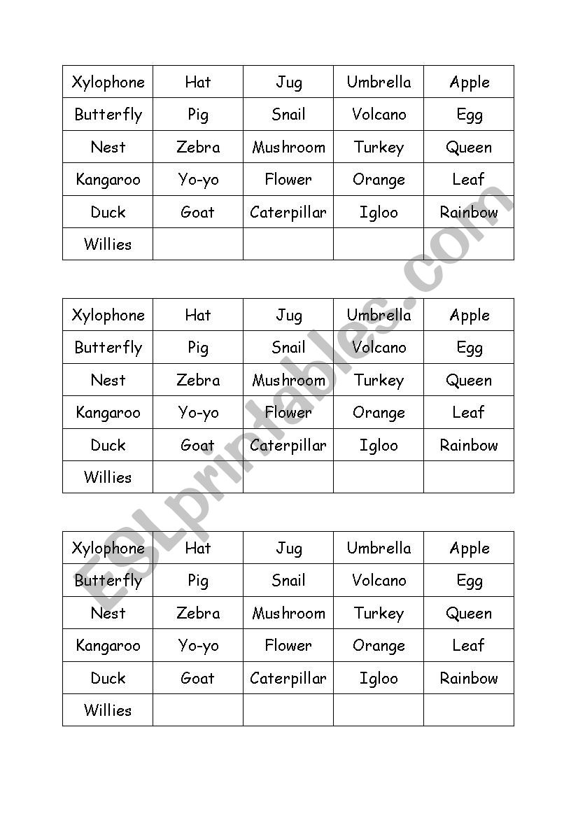 alphabet - matching worksheet