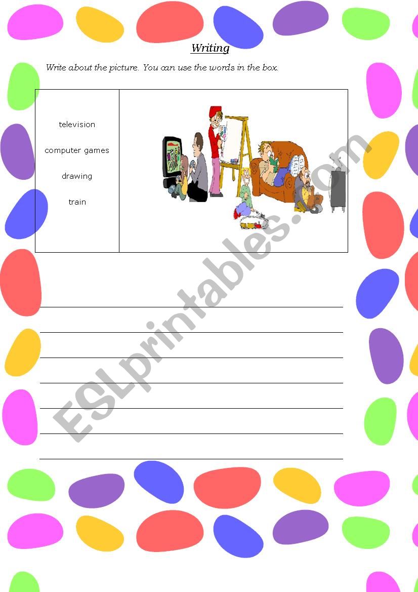 Describing a picture worksheet