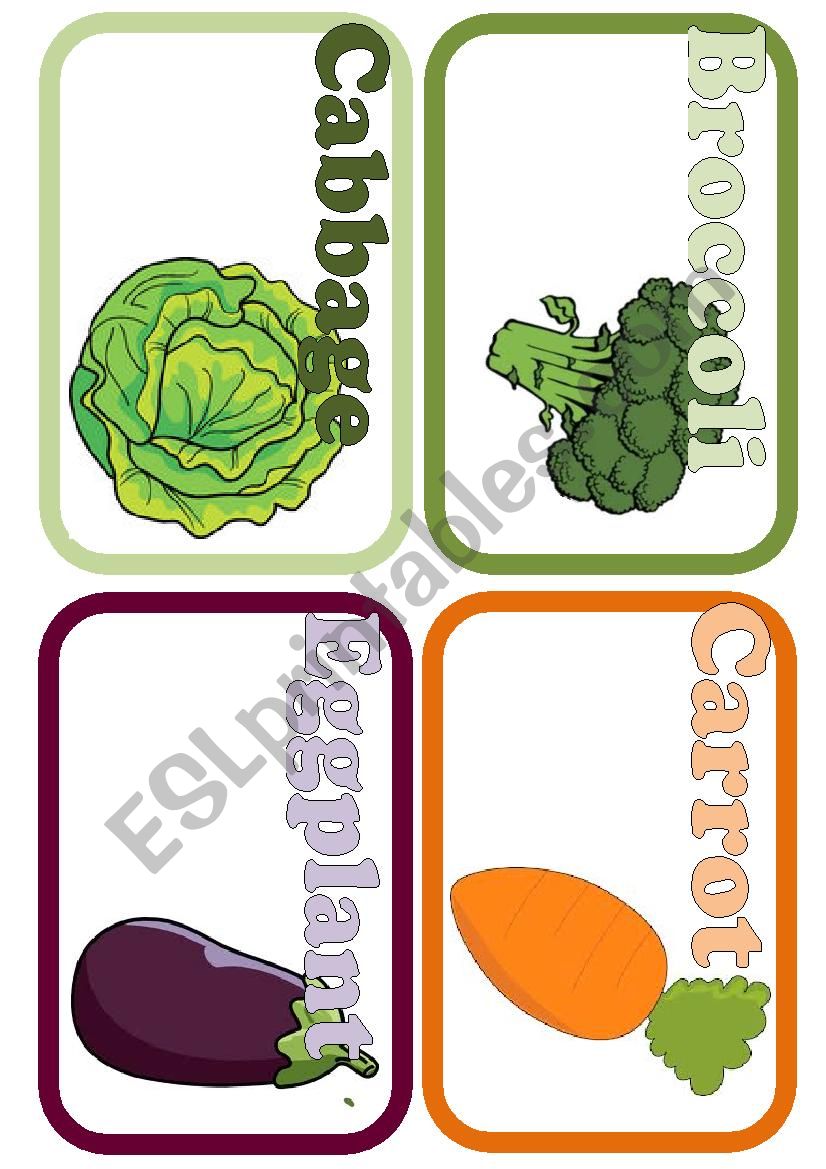 Vegetables set 1 worksheet