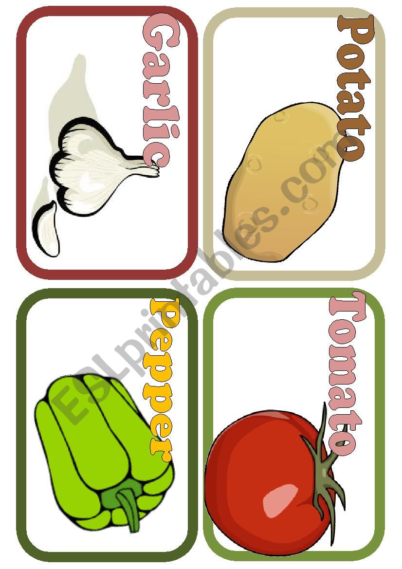 Vegetables set 3 worksheet