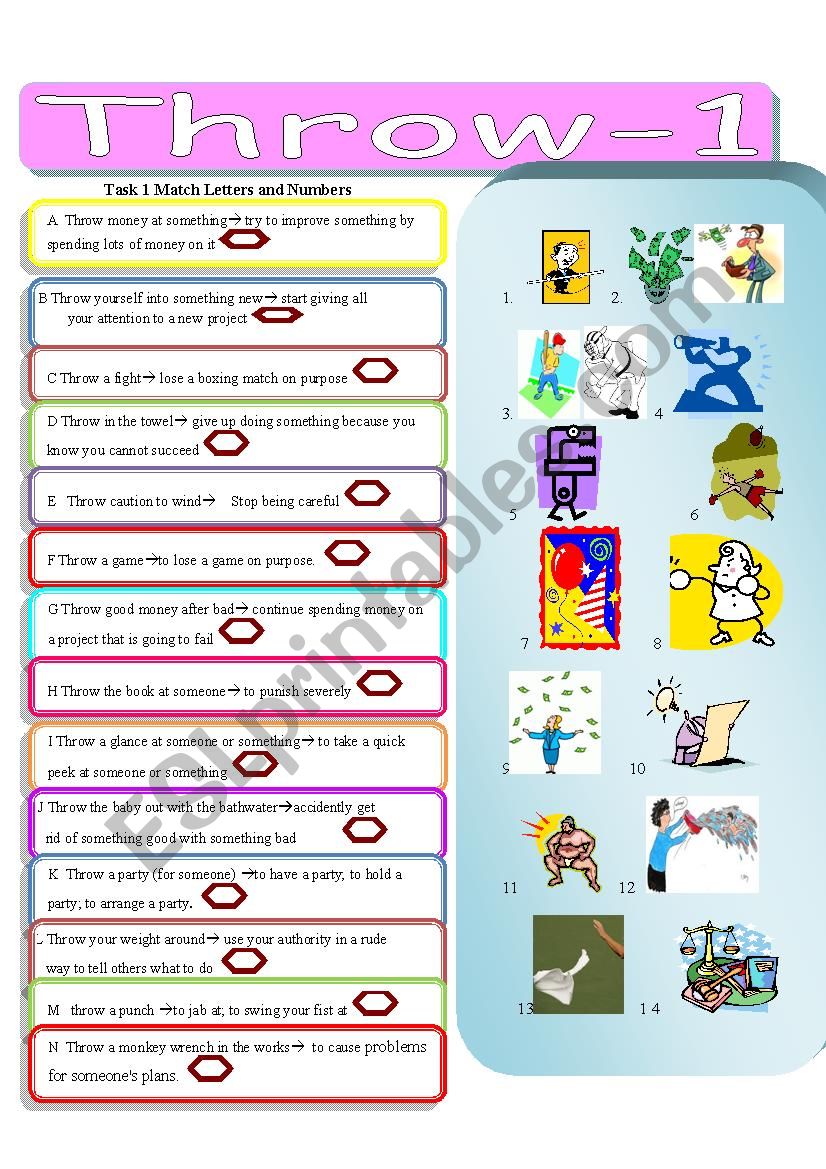 Throw-1 worksheet