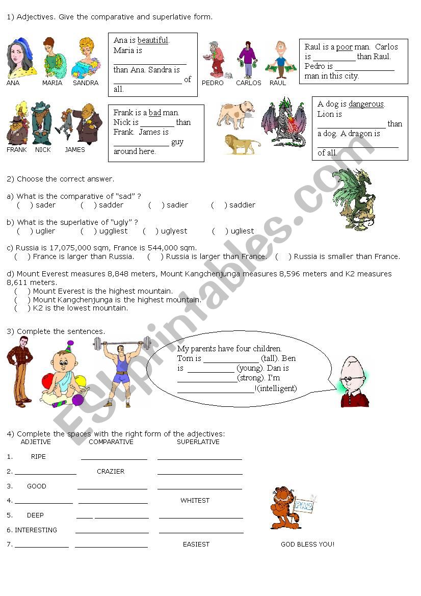 ADJECTIVES-COMPARATIVE AND SUPERLATIVE