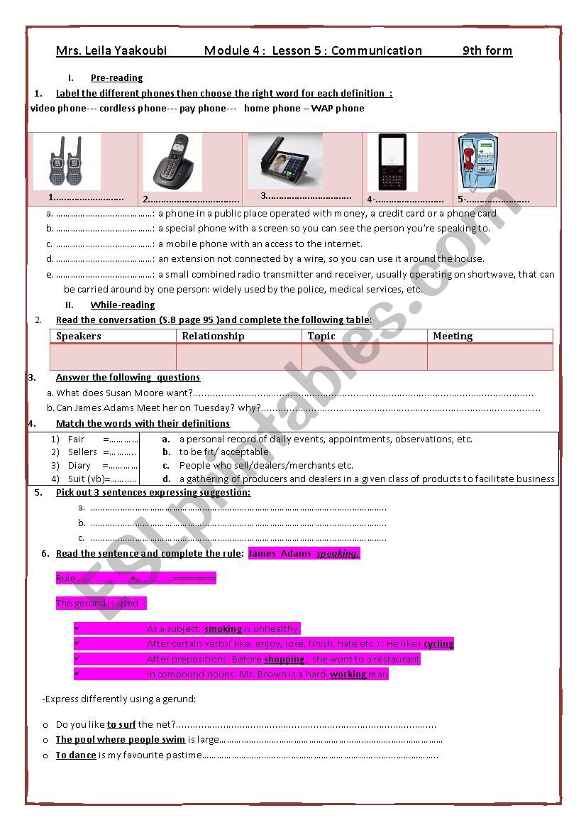 module 4 lesson 5 Communication