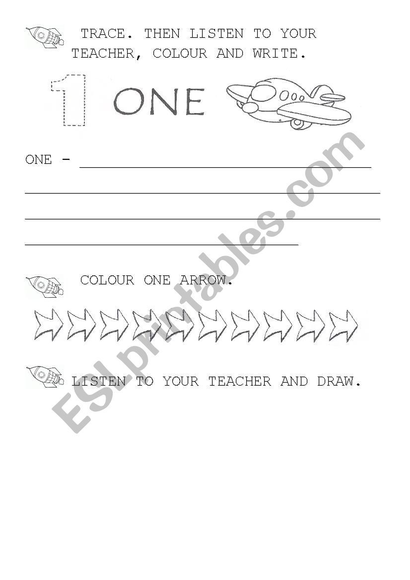 number 1 worksheet