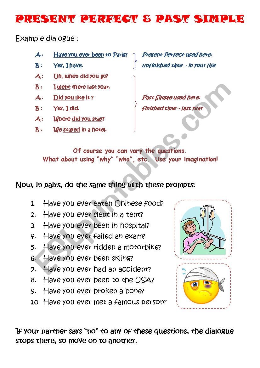 Dialogue - PRESENT PERFECT v PAST SIMPLE