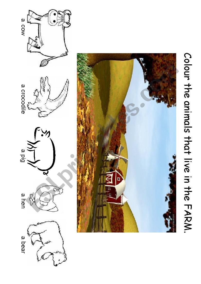 farm animals worksheet