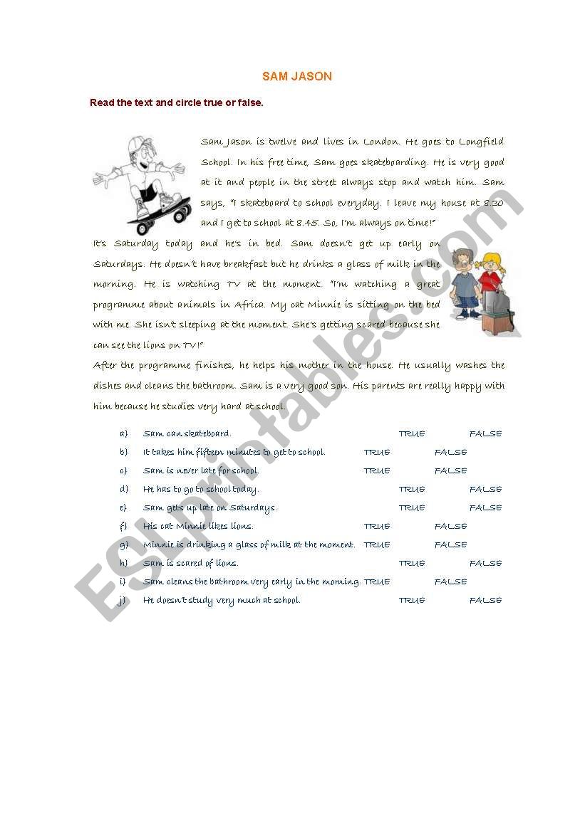 routines worksheet