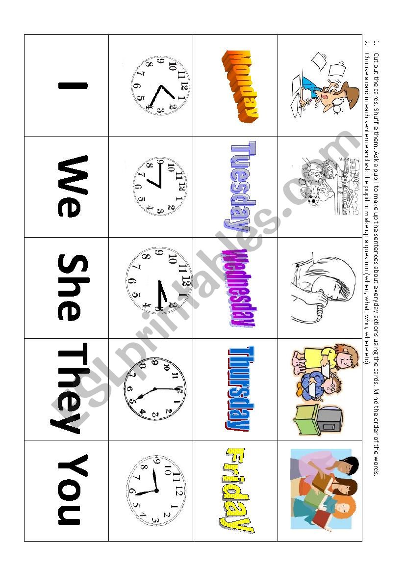 Sentences and Questions â€“ Everyday actions