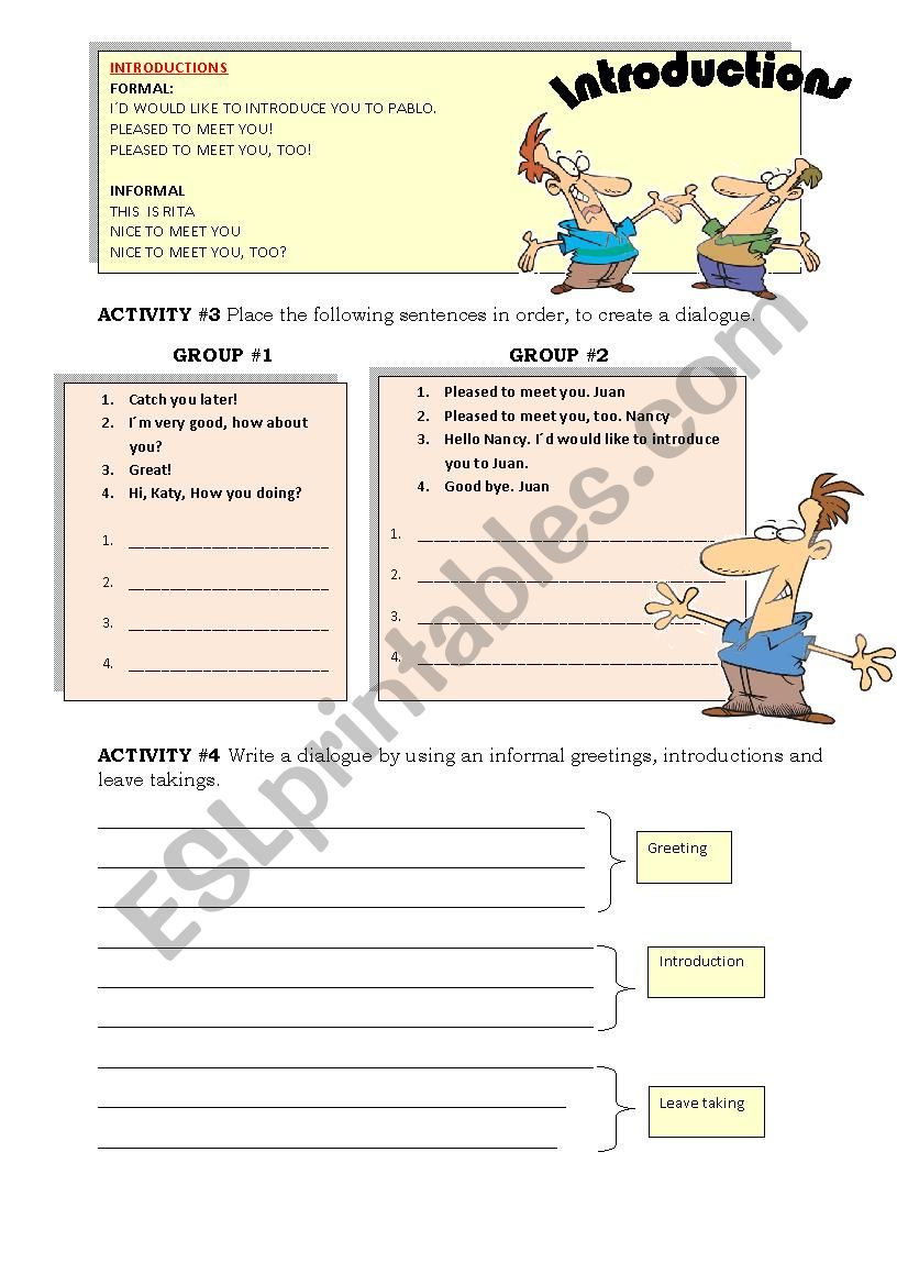 Greeting, introduction and leave takings part2