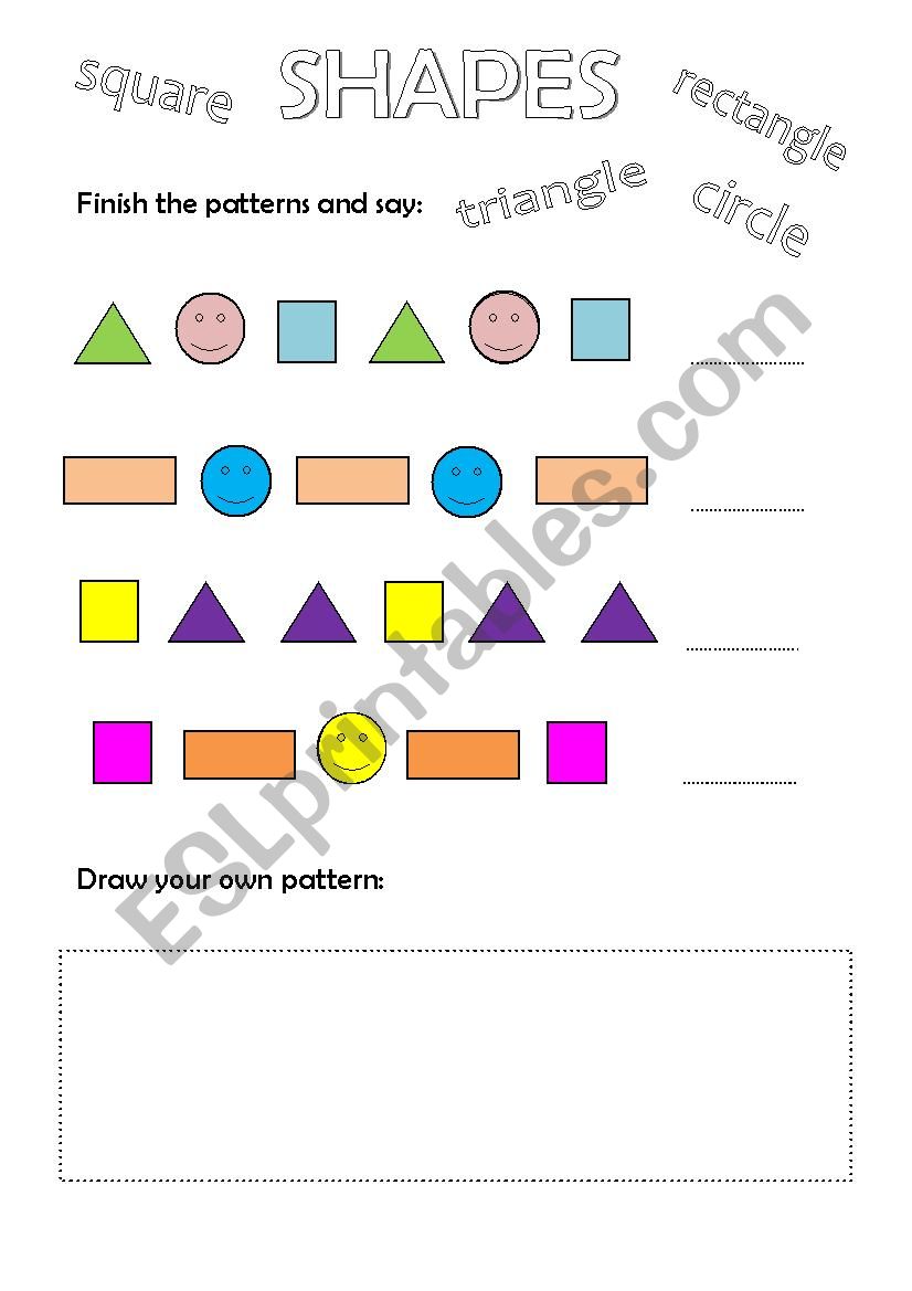 SHAPES worksheet