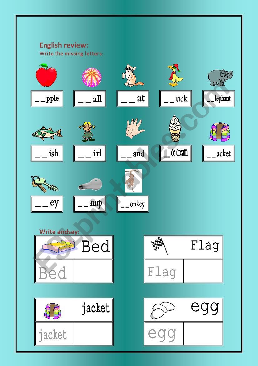 KG worksheet worksheet