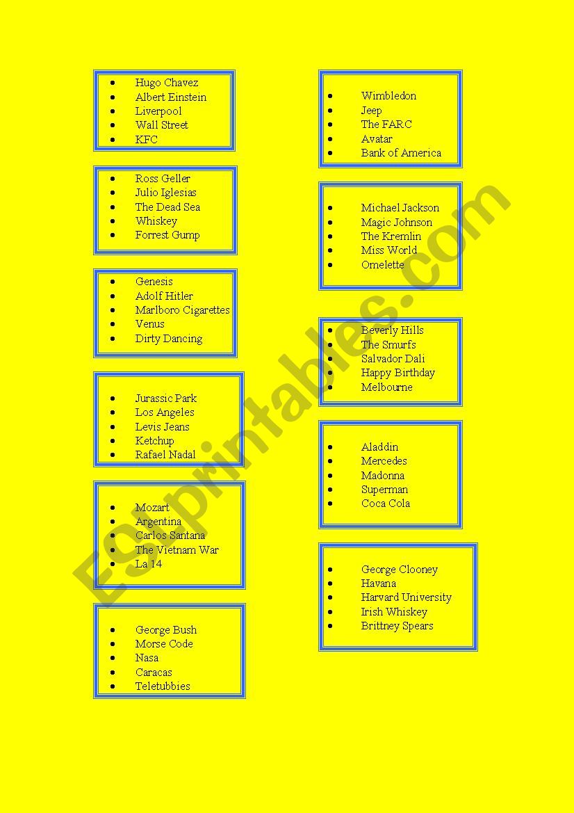 Board Game: Team Speaking Activity