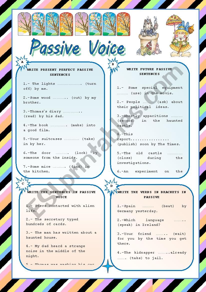 PASSIVE VOICE worksheet