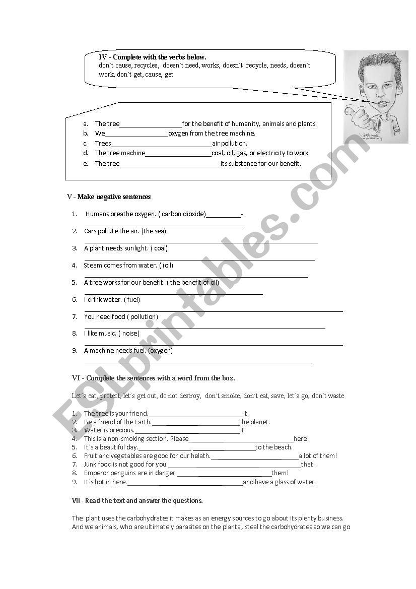 the tree machine  ii worksheet