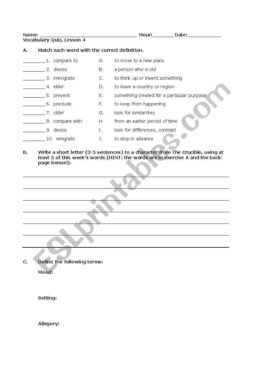 Vocabulary Quiz - Commonly Confused Words