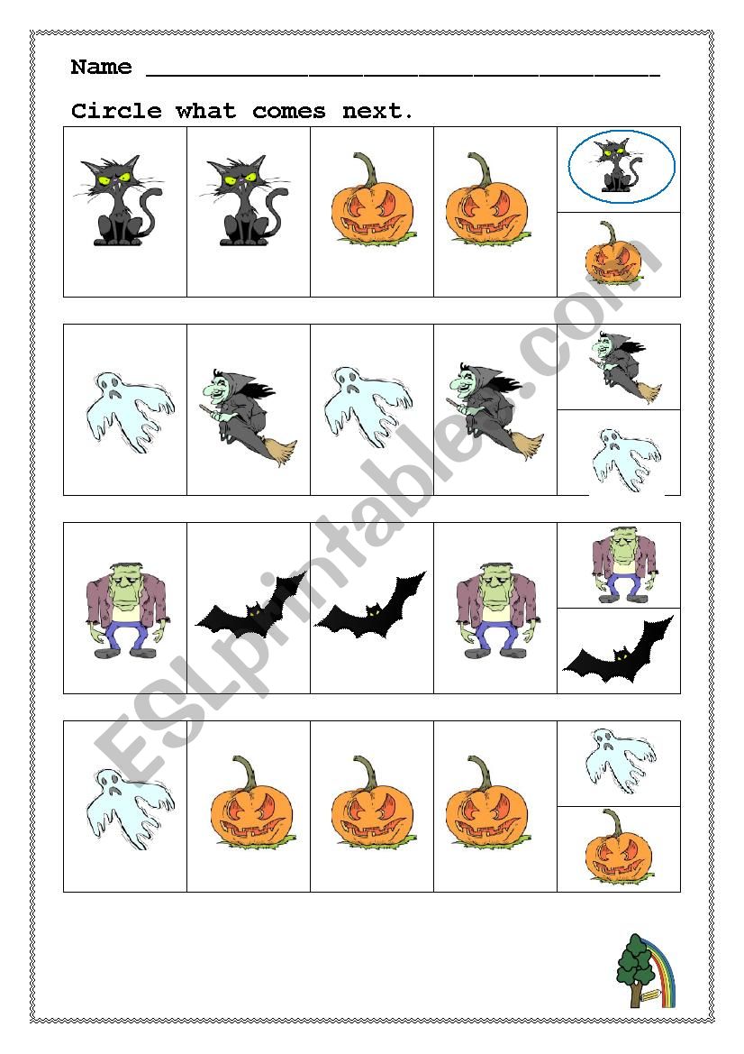 Halloween worksheet