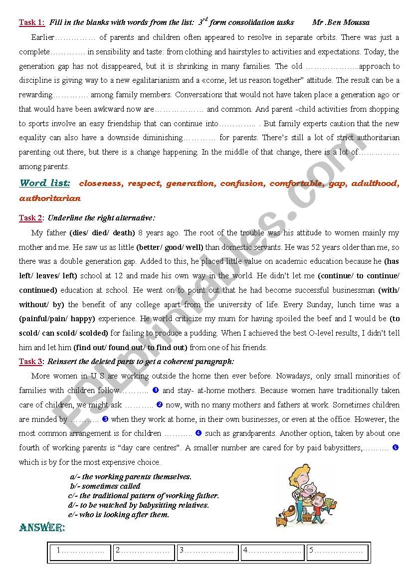 consolidation worksheet