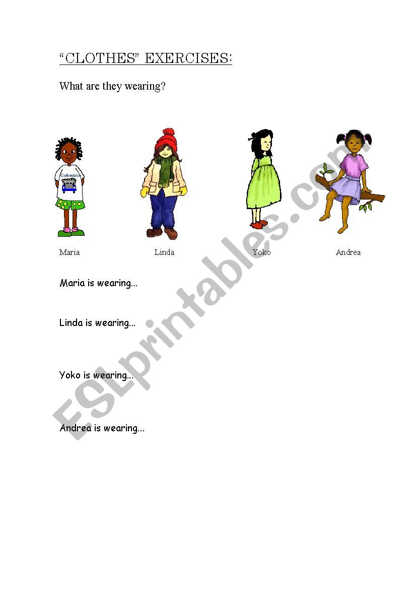 Clothes worksheet