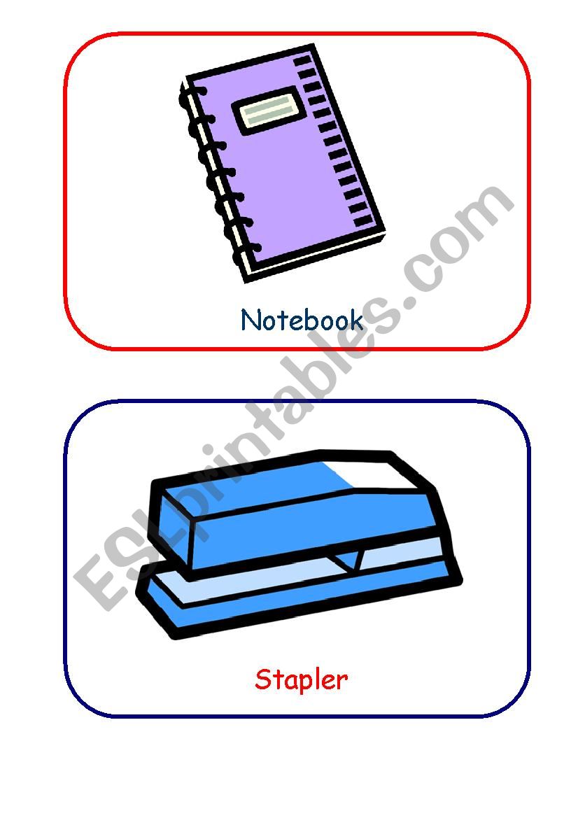 School objects Flashcards set 2