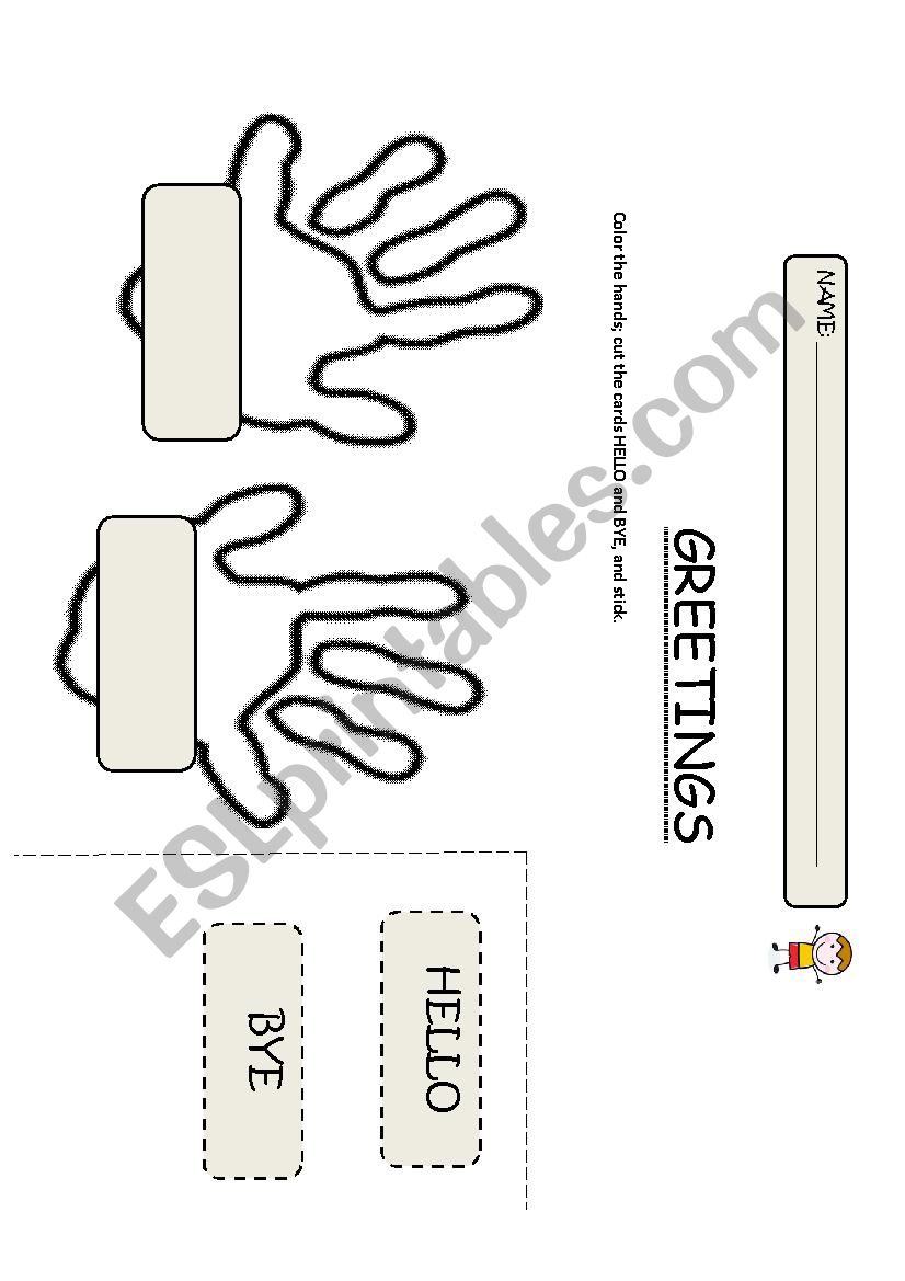 greetings  worksheet