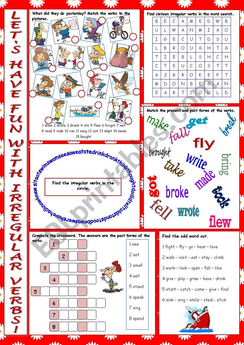 Have Fun with Irregulars! worksheet