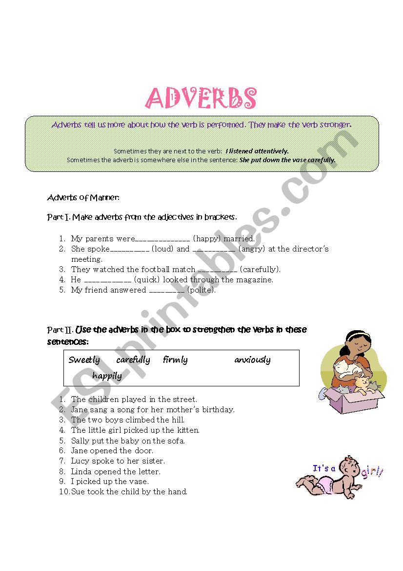 ADVERBS worksheet