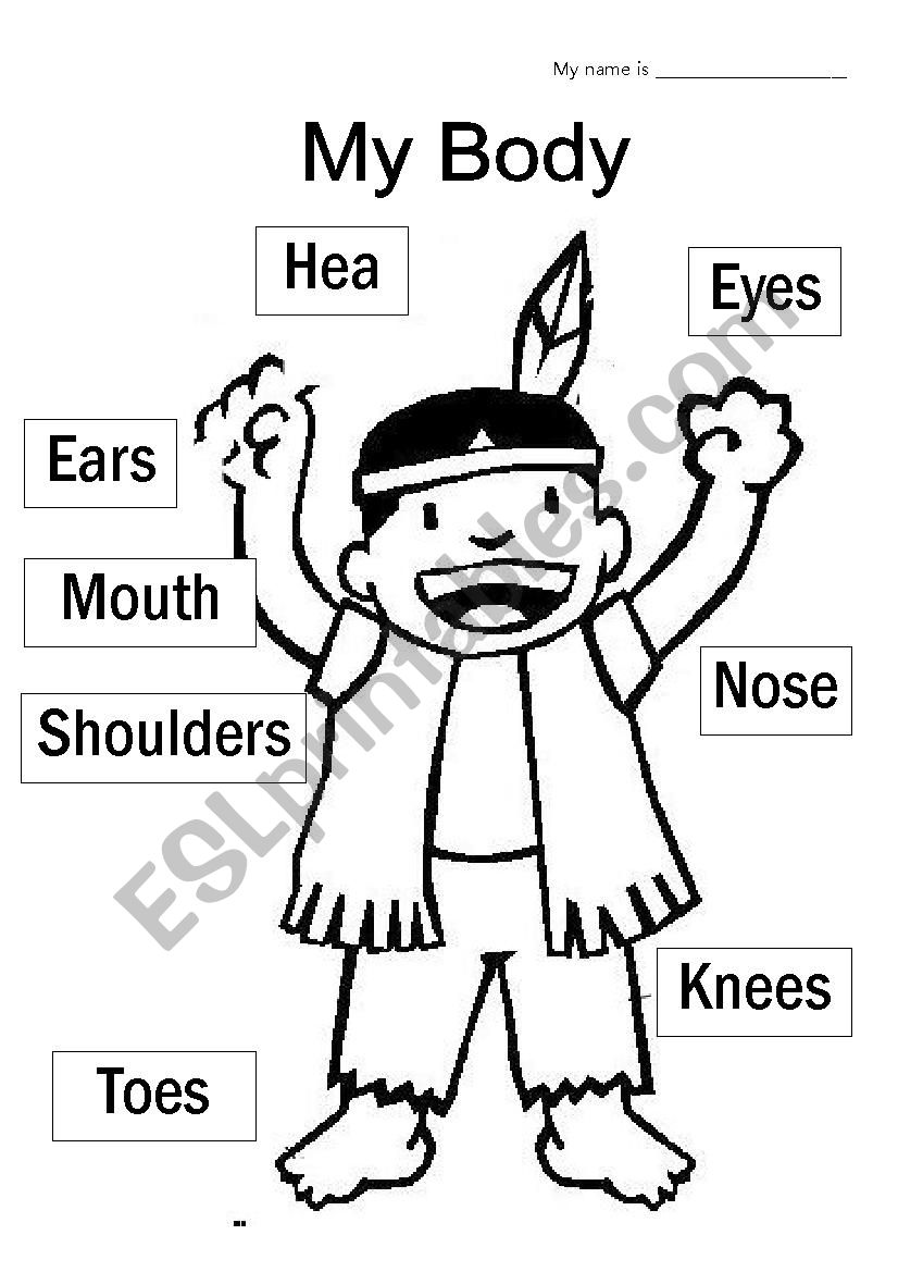 Body Parts worksheet