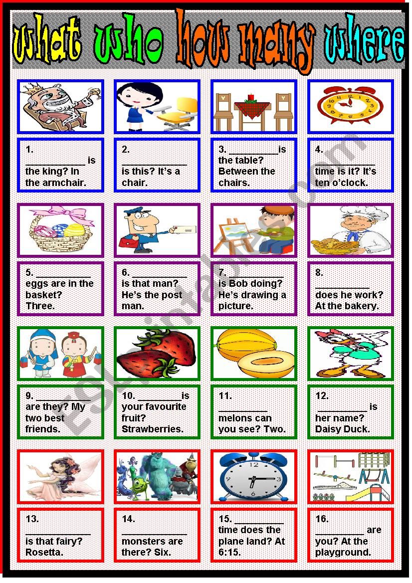what-who-how many-where worksheet