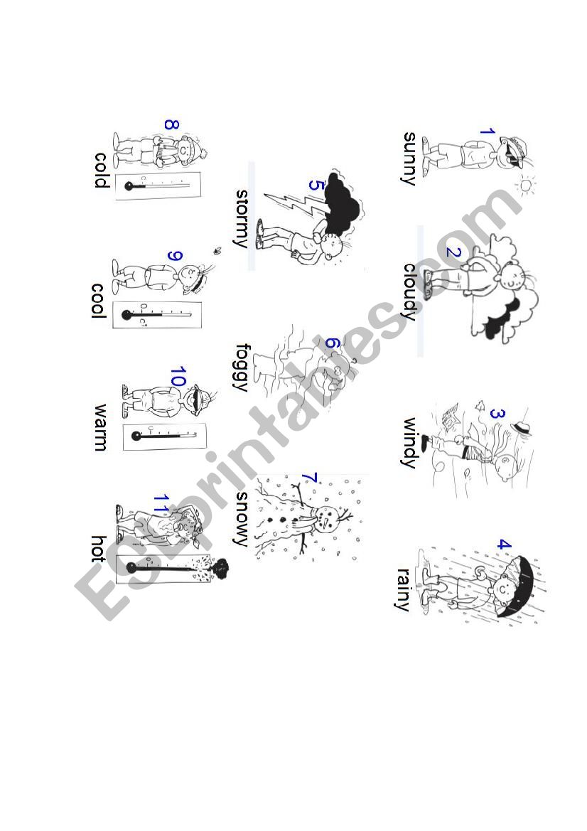 Weather vocabulary worksheet