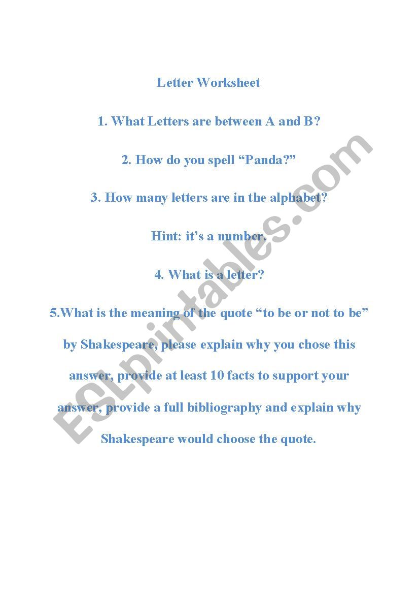 Review English Worksheet worksheet
