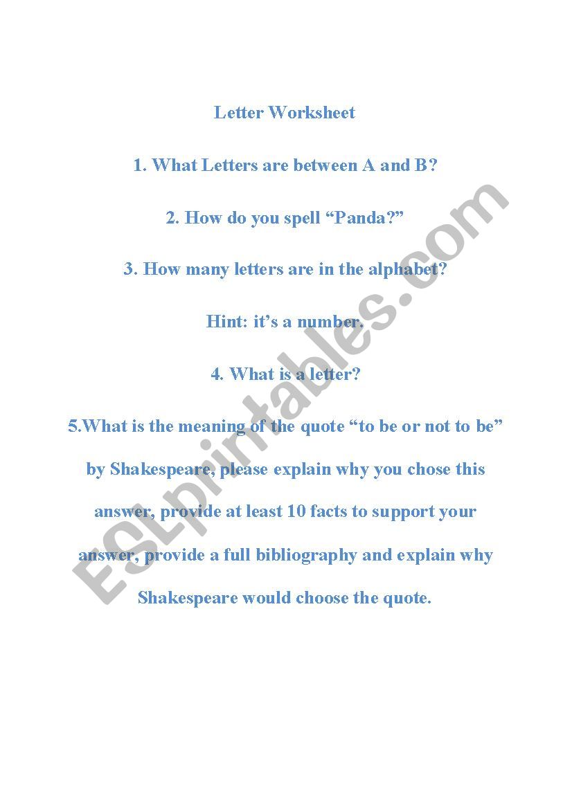 Review English Worksheet worksheet