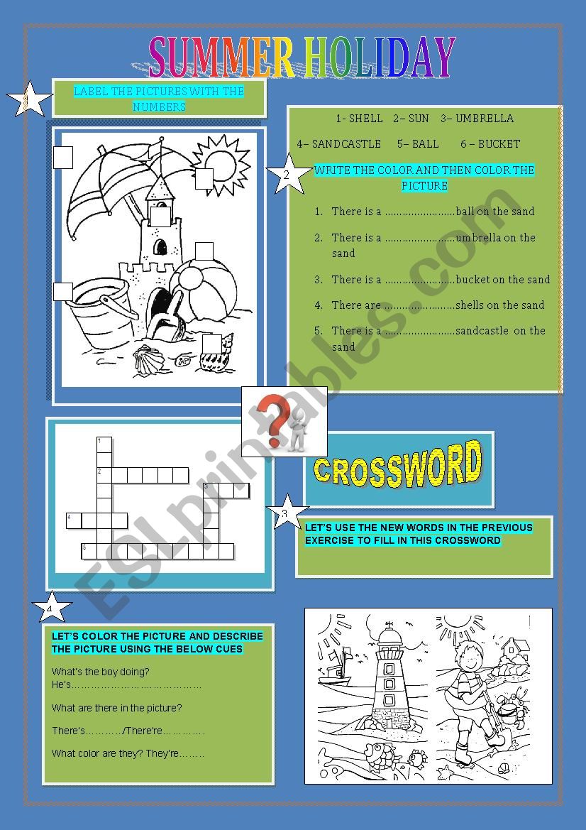 SUMMER HOLIDAY worksheet