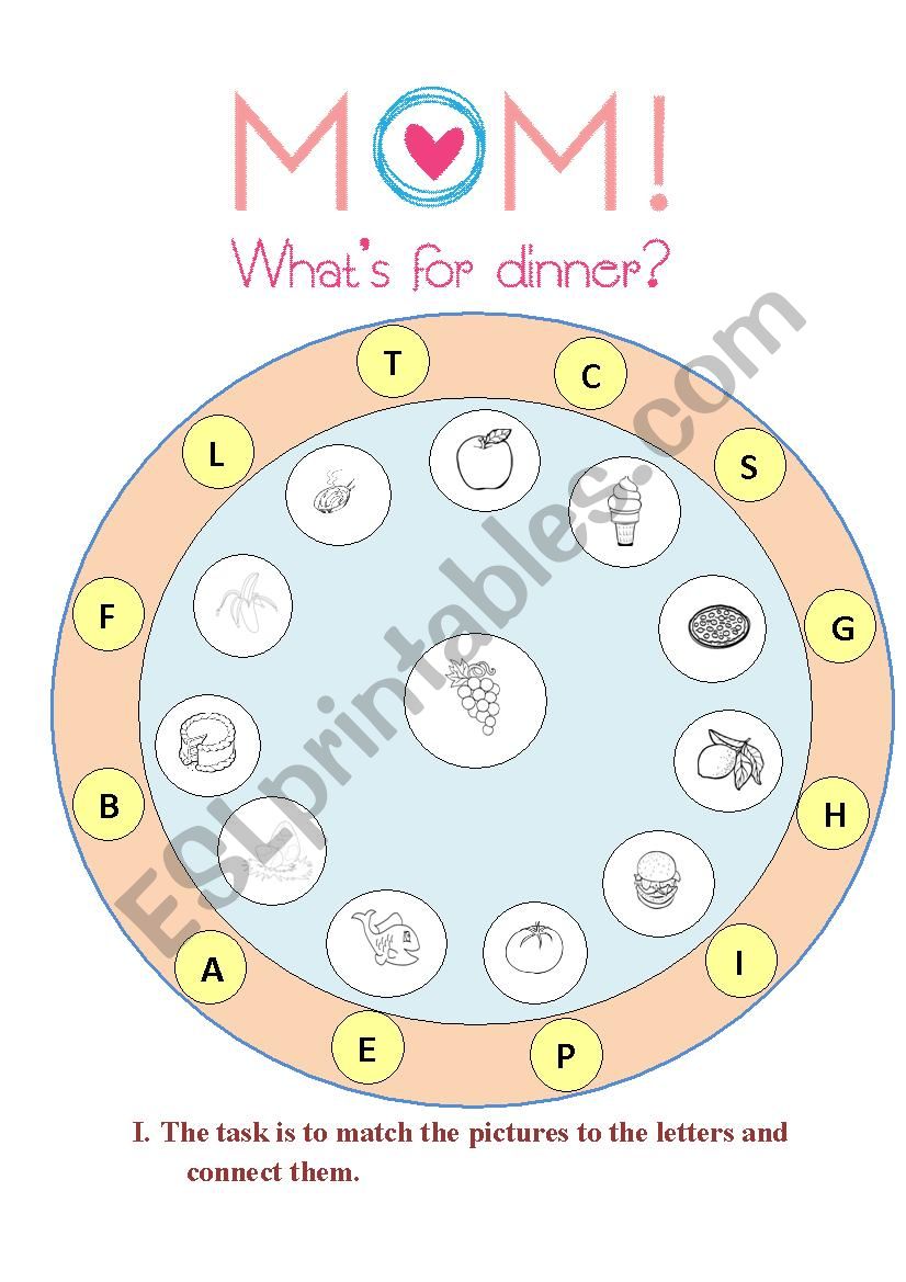 Alphabet - Whats for dinner? PART 1