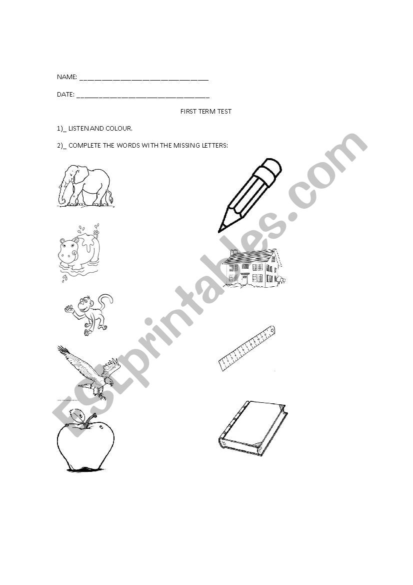 Describing people and animals worksheet