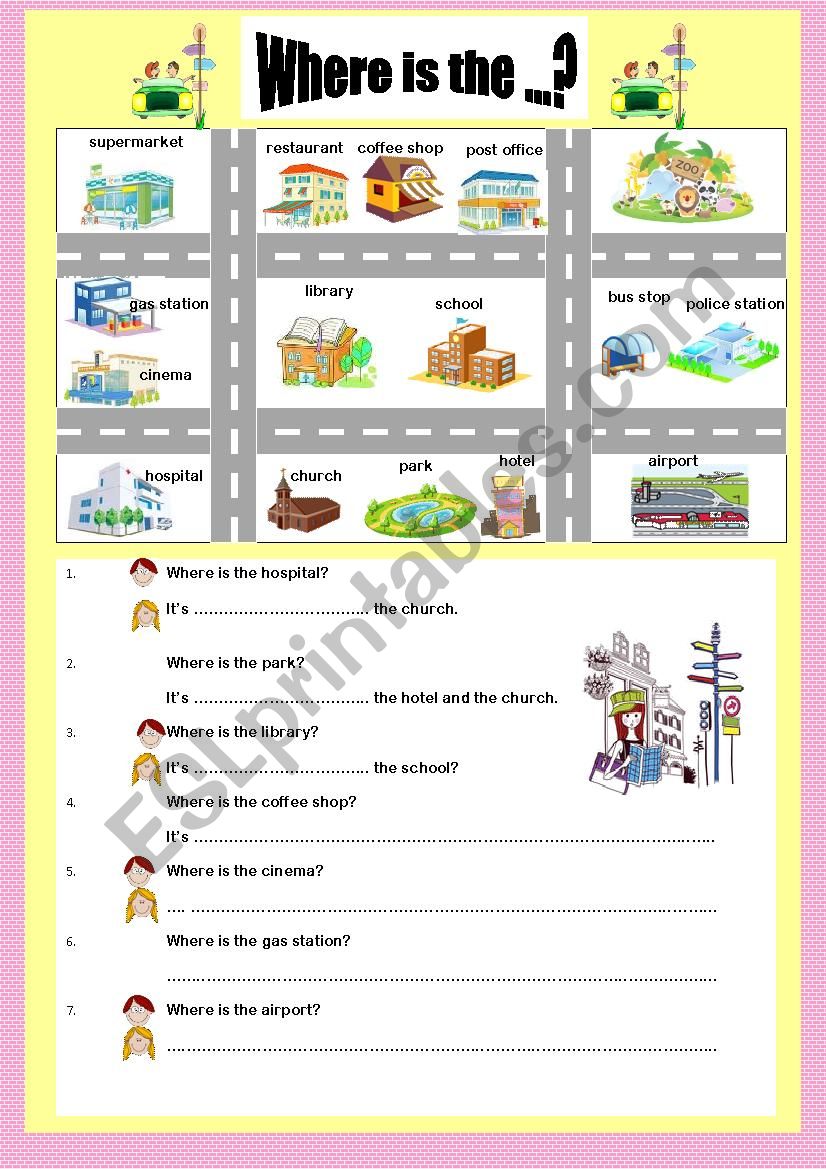 Where is the ...? worksheet