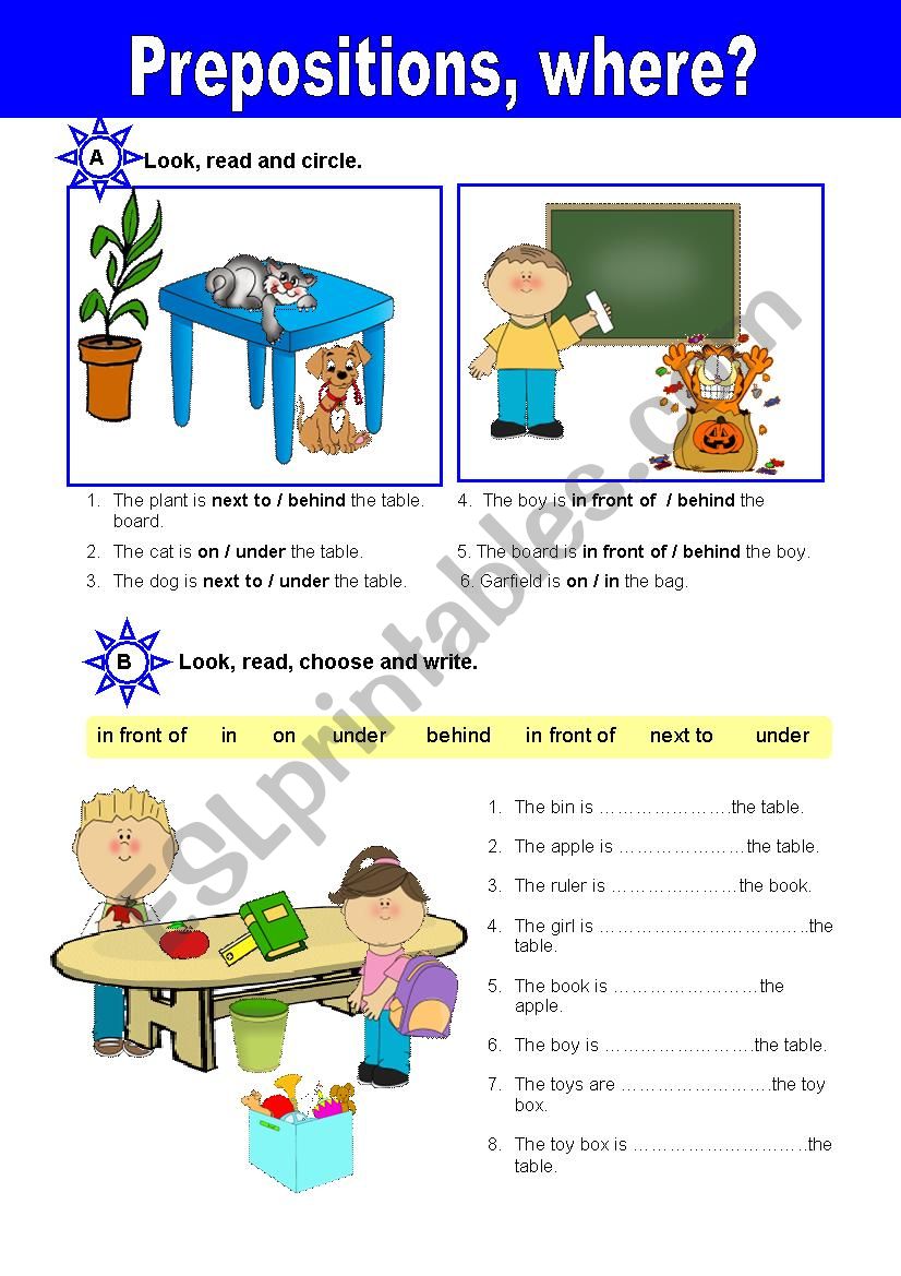 Prepisitions of place -WhereÂ´s / Where are?