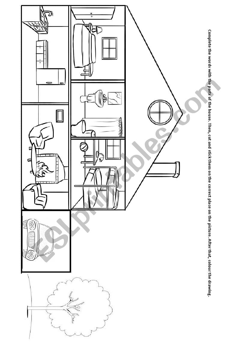 The parts of the house worksheet