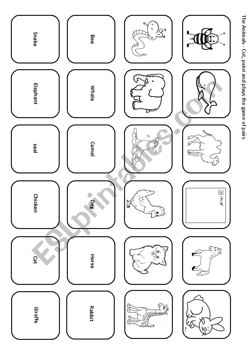 The Animals worksheet